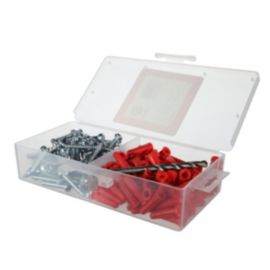 Red Conical Flange Anchor Kit 100 10 X 1 1 4 Screws And Anchors With A 1 4 Drill Bit Carrier Hvac