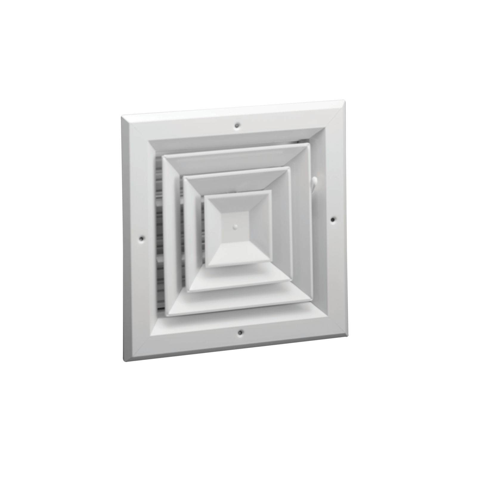 Hart Cooley 050717 A504ms 10 X 10 Aluminum 4 Way Ceiling Diffuser With Multi Shutter Damper White Carrier Hvac