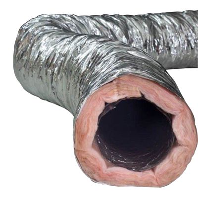 JP Lamborn - 16 x 25' Silver Flex Duct R8 Bag FD-16X25-R8FB | CE