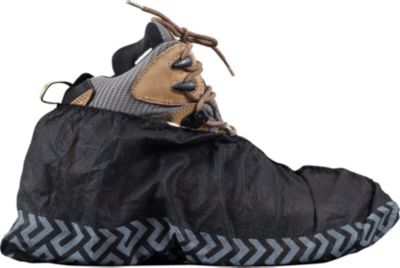 black disposable shoe covers