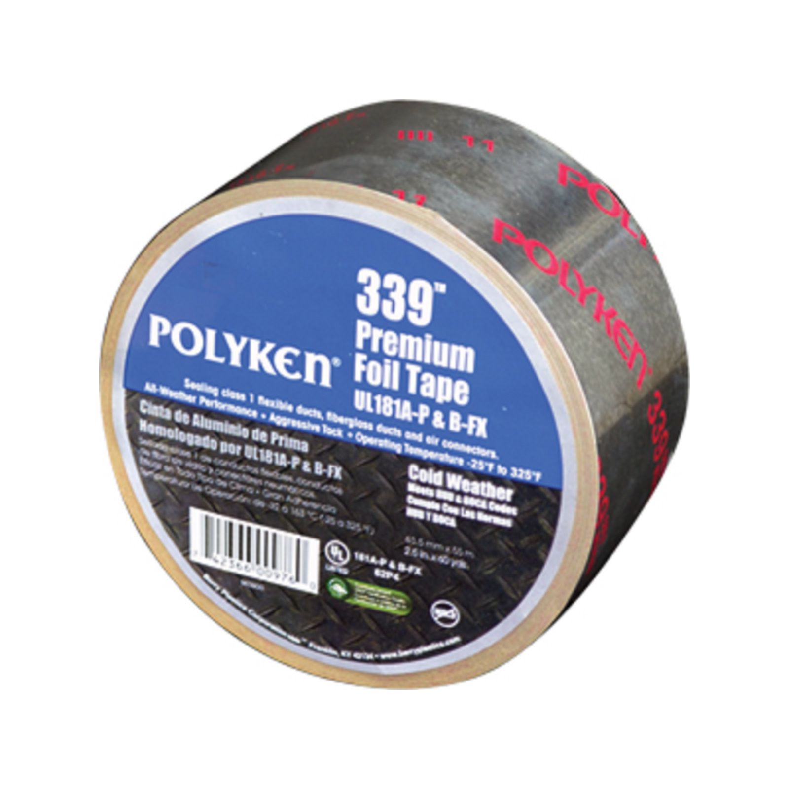 Polyken 339 3 X 60 Yd Premium Cold Weather Foil Tape Carrier Hvac