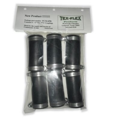 TEX-FLEX Products - FC34 Flexible PVC Coupling, 3/4