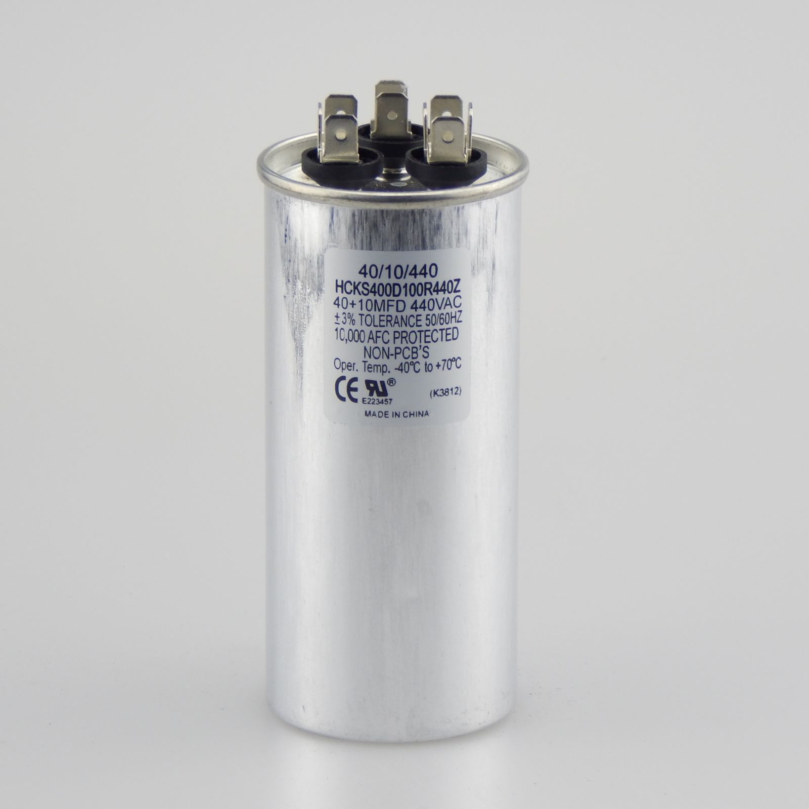 Tradepro Tp Cap 40 10 440r 40 10 Mfd 440 Volt Round Run Capacitor Carrier Hvac