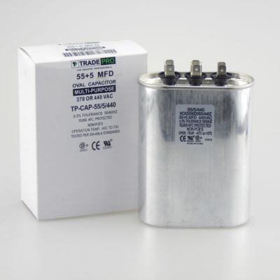 ペーパーマン　トランプ TRADEPRO® - 55+5MFD 370 VAC Oval Dual Run Capacitor TP-CAP-55/5