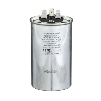 TRADEPRO® - 45+10MFD 370/440 VAC Round Dual Run Capacitor TP-CAP