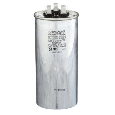 TRADEPRO® - 55+15MFD 370/440 VAC Round Dual Run Capacitor TP-CAP