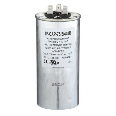 TRADEPRO® - 75+5MFD 370/440 VAC Round Dual Run Capacitor TP-CAP-75