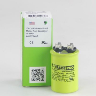 TRADEPRO® - 15 MFD 440/370V Round Capacitor TP-CAP-15/440USA-R | CE